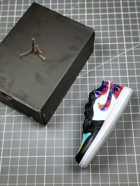 Air jordan 1 low galaxy prints black cw7309-090