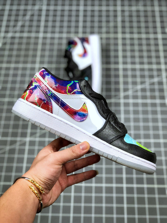 Air jordan 1 low galaxy prints black cw7309-090
