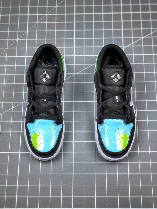 Air jordan 1 low galaxy prints black cw7309-090