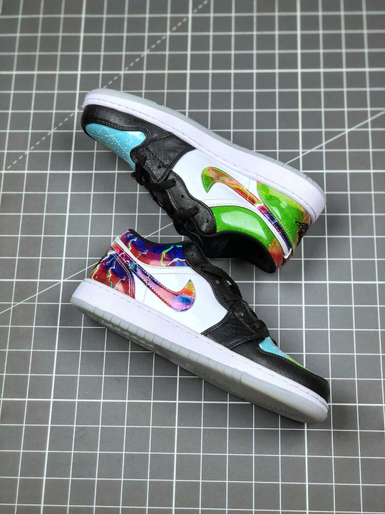 Air jordan 1 low galaxy prints black cw7309-090