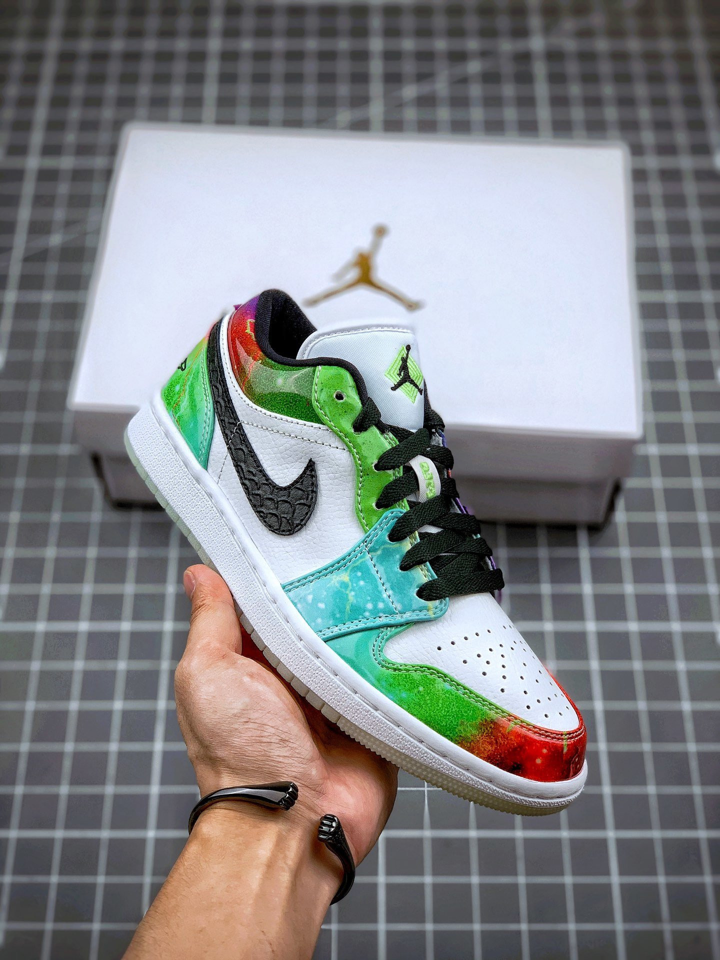 Air jordan 1 low galaxywhite multi