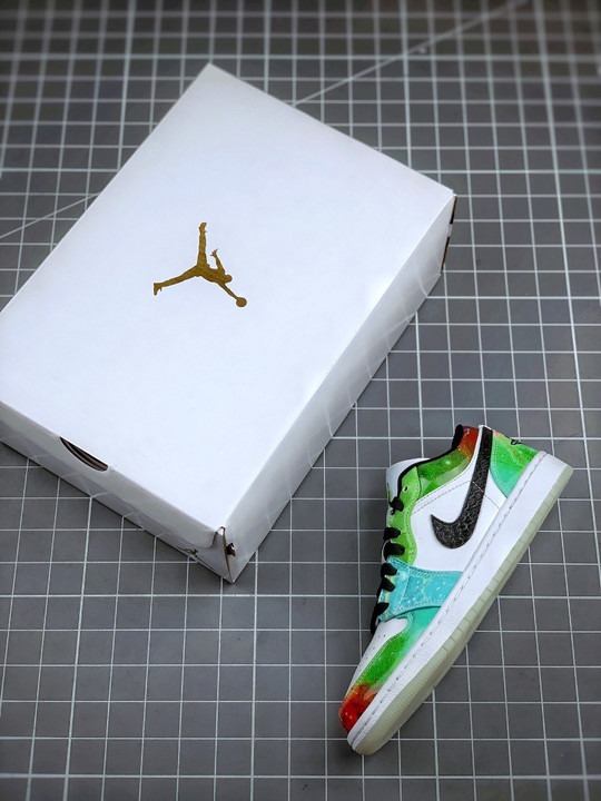 Air jordan 1 low galaxywhite multi