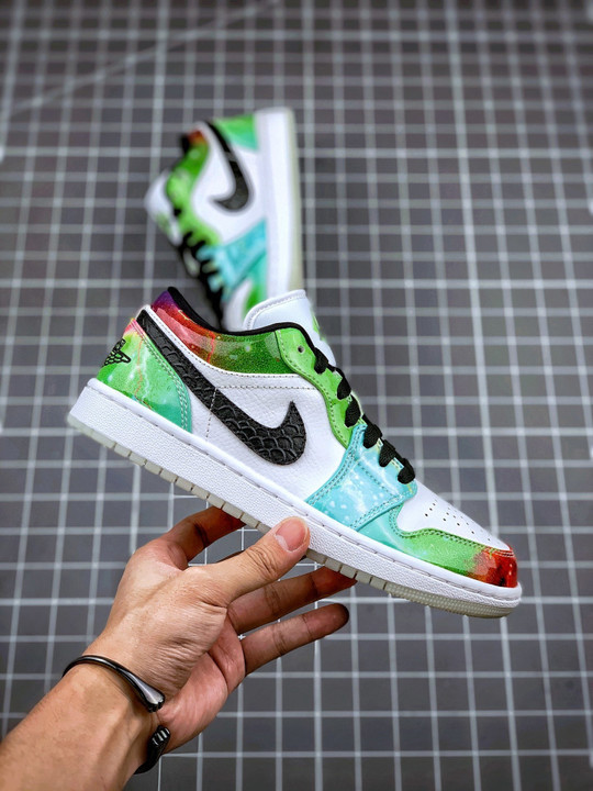 Air jordan 1 low galaxywhite multi