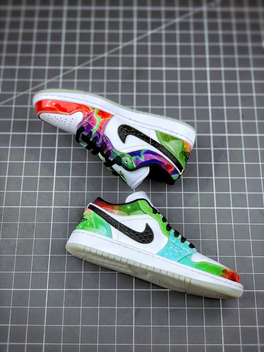 Air jordan 1 low galaxywhite multi