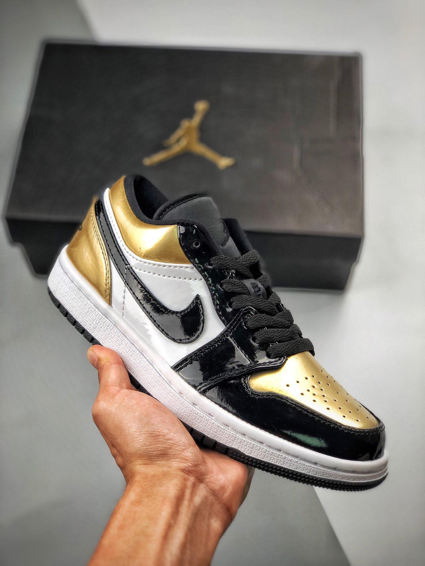 Air jordan 1 low gold toe cq9447-700