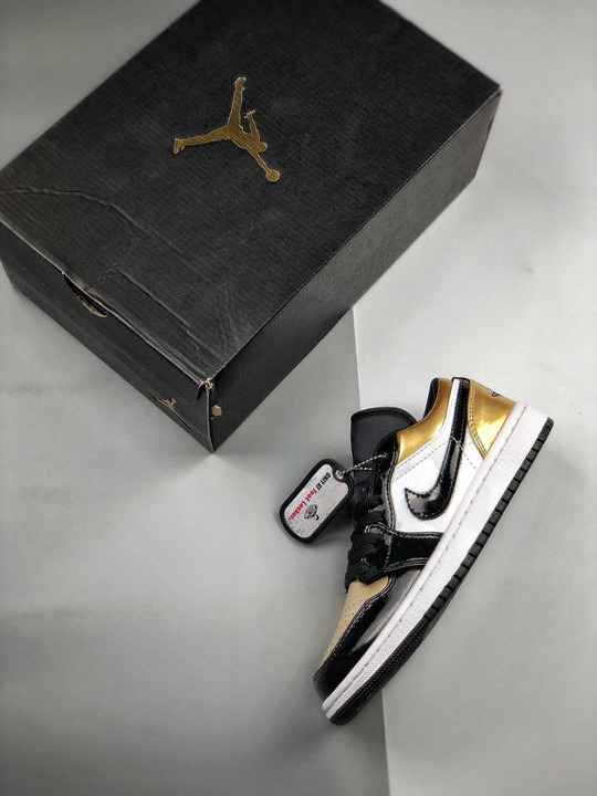 Air jordan 1 low gold toe cq9447-700