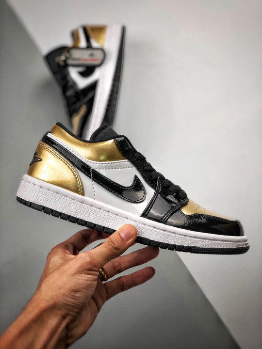 Air jordan 1 low gold toe cq9447-700