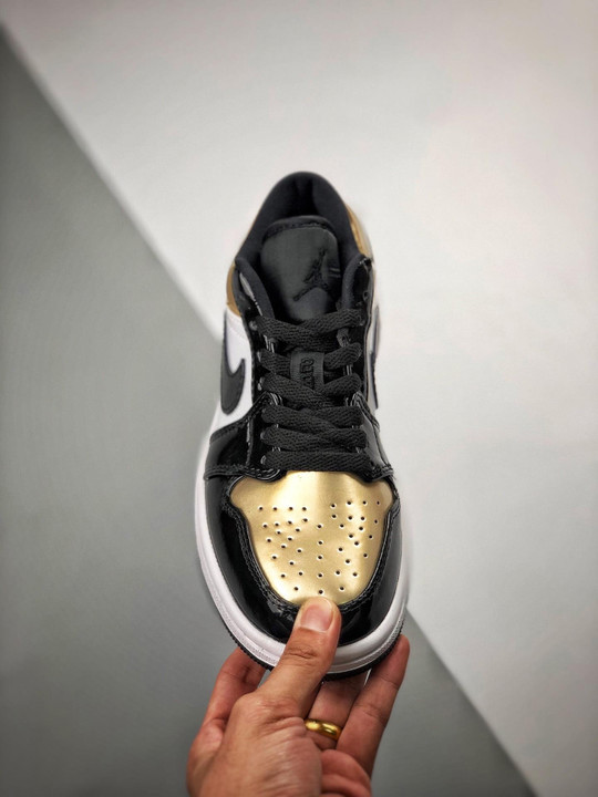 Air jordan 1 low gold toe cq9447-700
