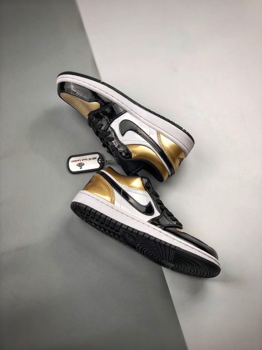 Air jordan 1 low gold toe cq9447-700