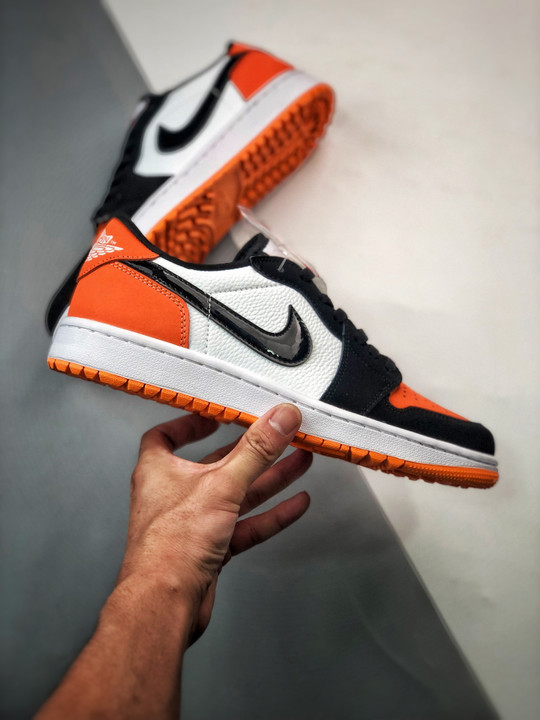 Air jordan 1 low golf shattered backboard starfish/black-white dd9315-800