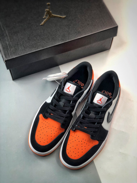 Air jordan 1 low golf shattered backboard starfish/black-white dd9315-800