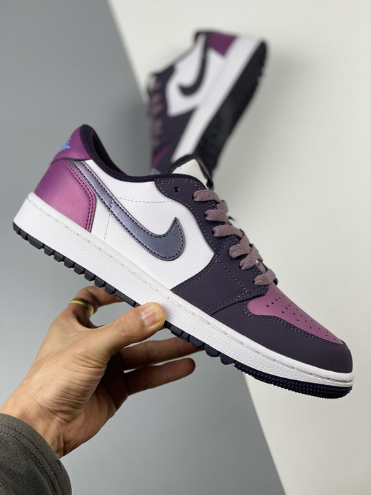 Air jordan 1 low golf white/cave purple-purple smoke dz9787-155