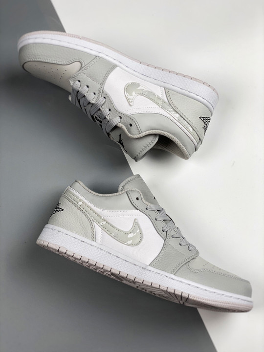 Air jordan 1 low grey camo dc9036-100