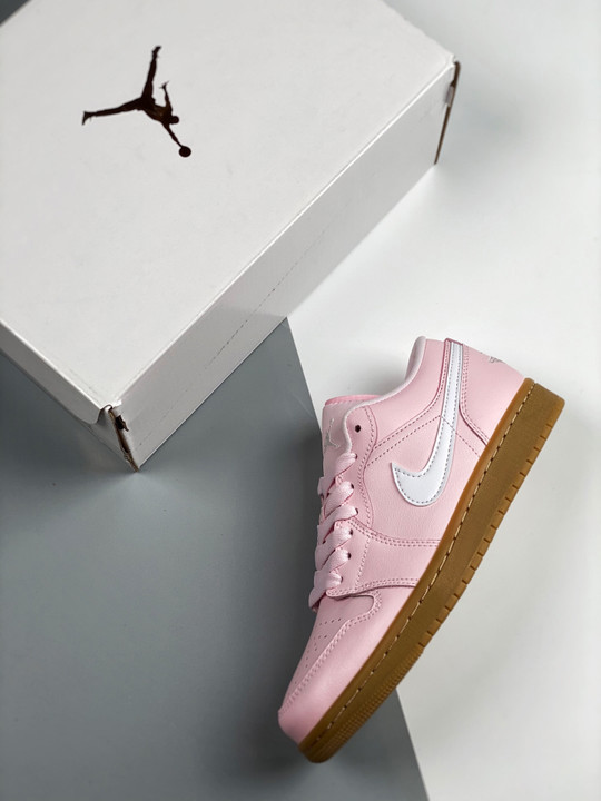Air jordan 1 low gs arctic pink/white-gum light brown