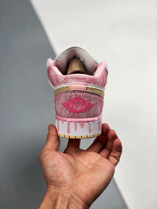 Air jordan 1 low gs ice cream driparctic punch/pale vanilla-white