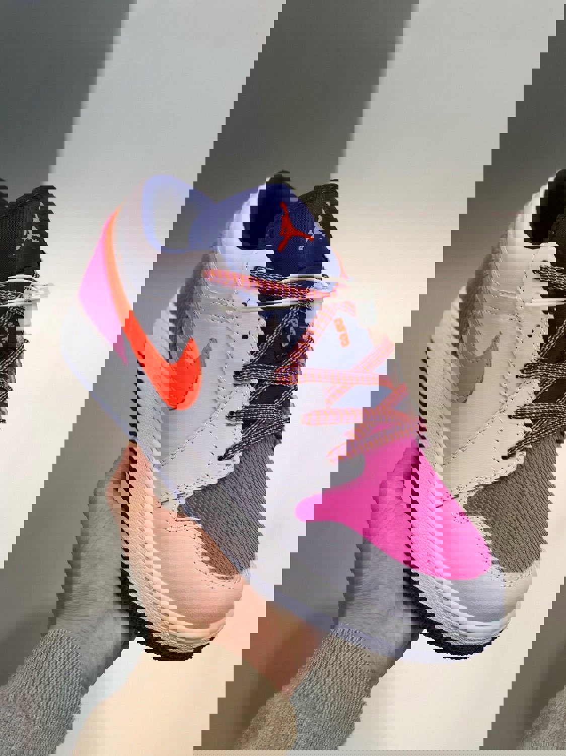 Air jordan 1 low gs pink corduroy 554723-502