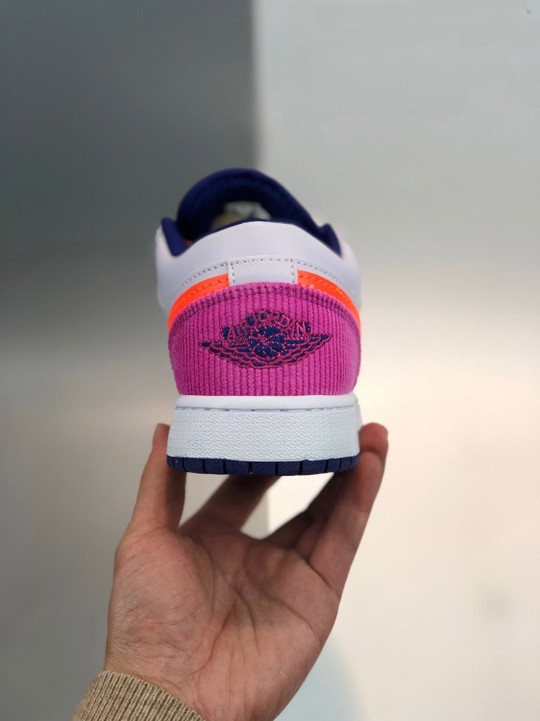 Air jordan 1 low gs pink corduroy 554723-502