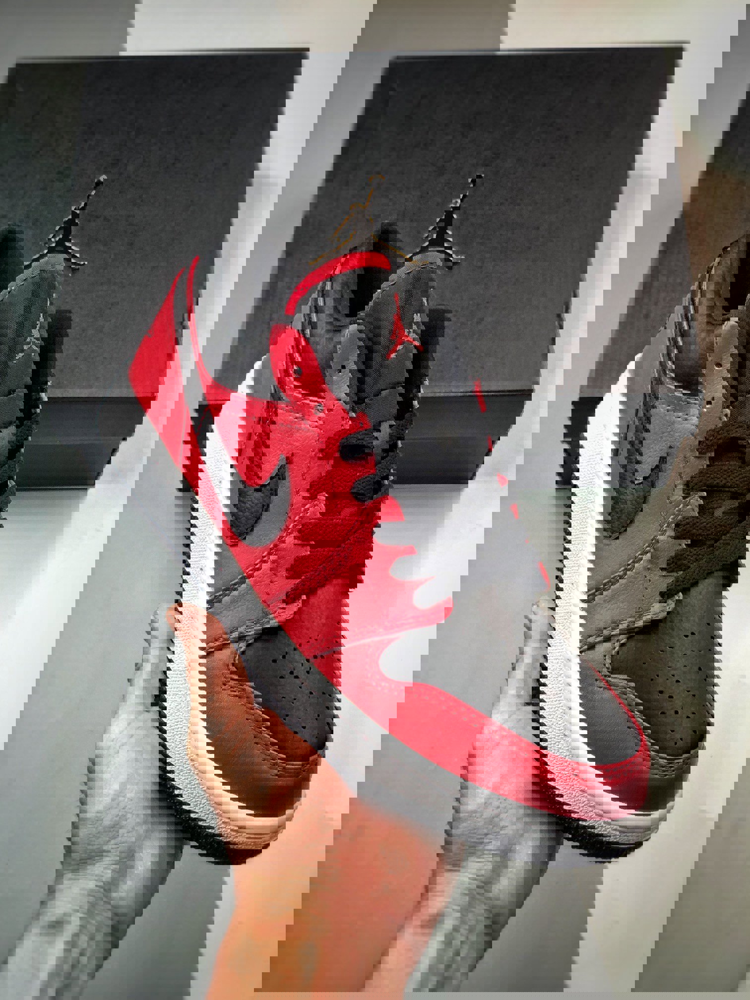 Air jordan 1 low gym red/black-white 553558-605