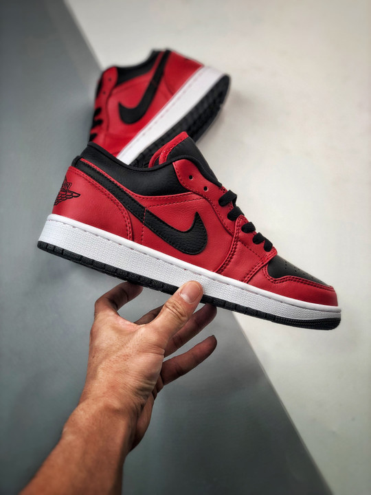 Air jordan 1 low gym red/black-white 553558-605