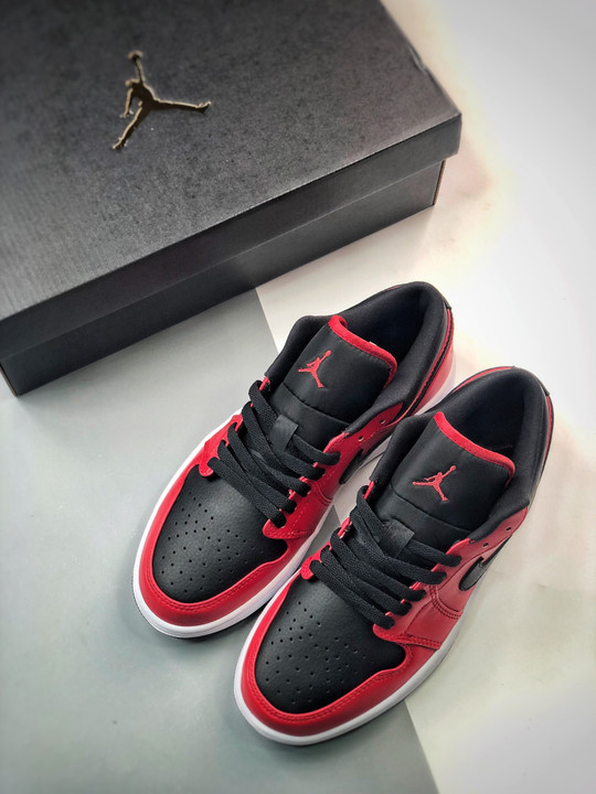 Air jordan 1 low gym red/black-white 553558-605