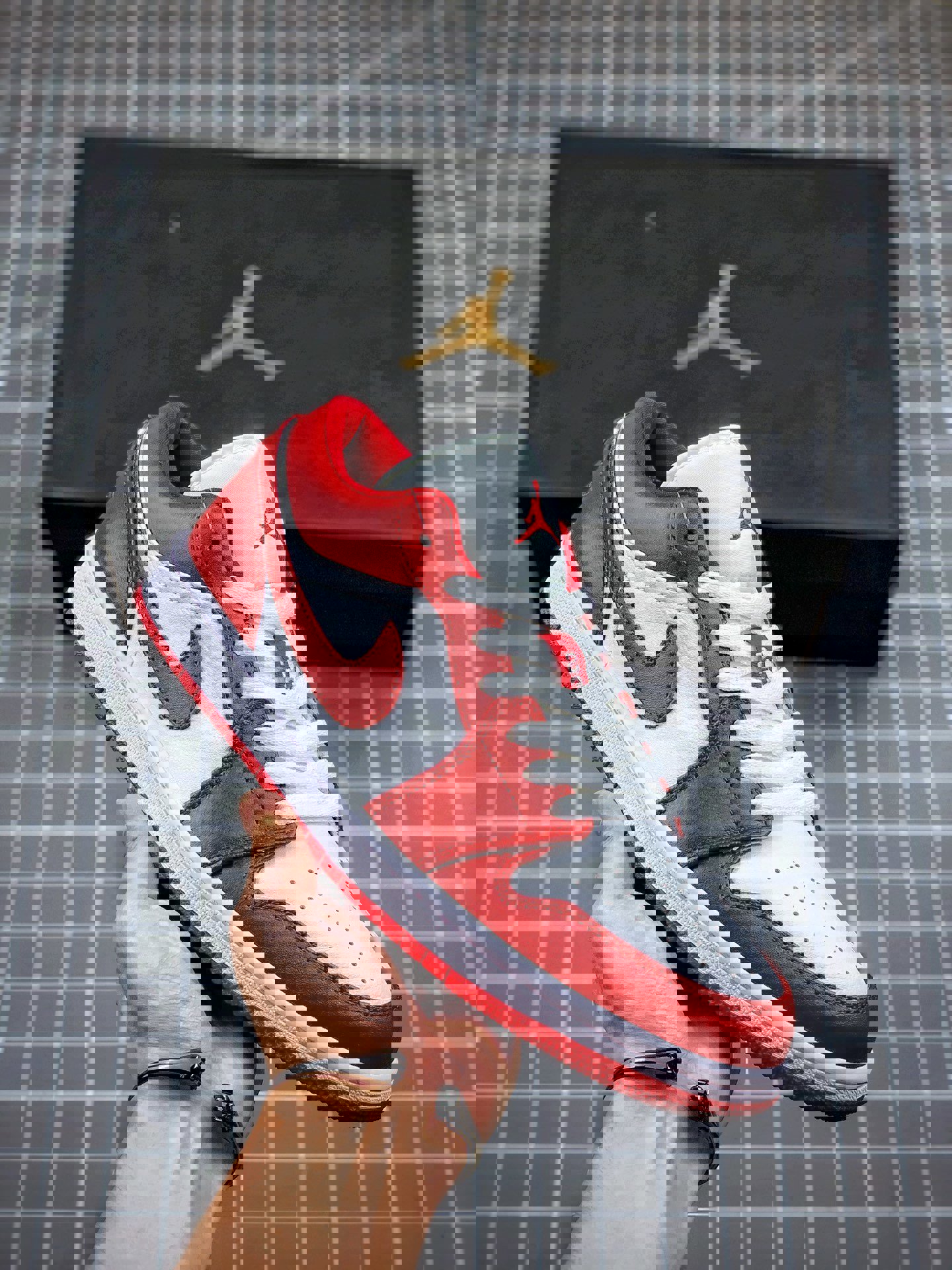 Air jordan 1 low gym red/white 553558-611