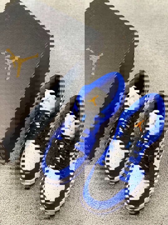 Air jordan 1 low hyper royal/white-orange peel