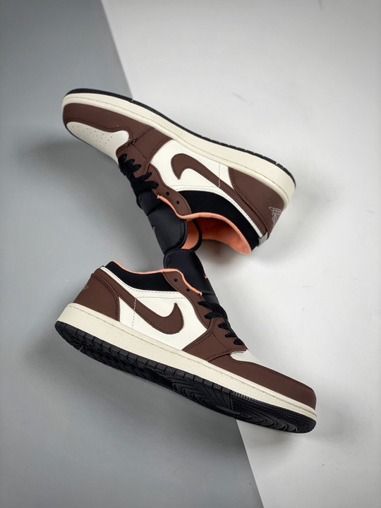 Air jordan 1 low light chocolate/black-sail-crimson bliss dc6991-200