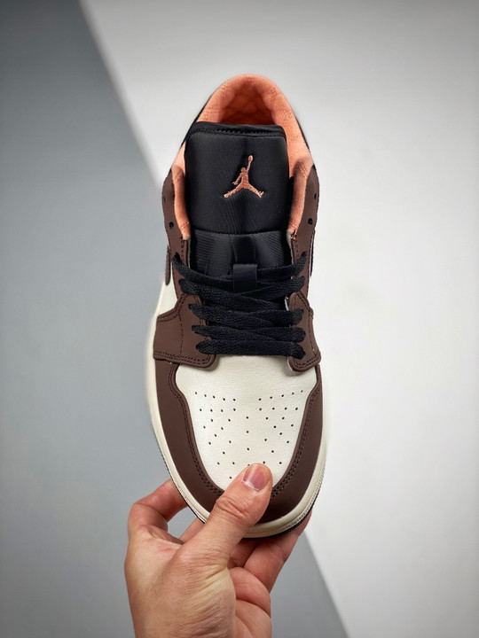 Air jordan 1 low light chocolate/black-sail-crimson bliss dc6991-200