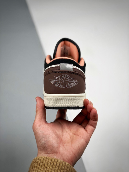 Air jordan 1 low light chocolate/black-sail-crimson bliss dc6991-200