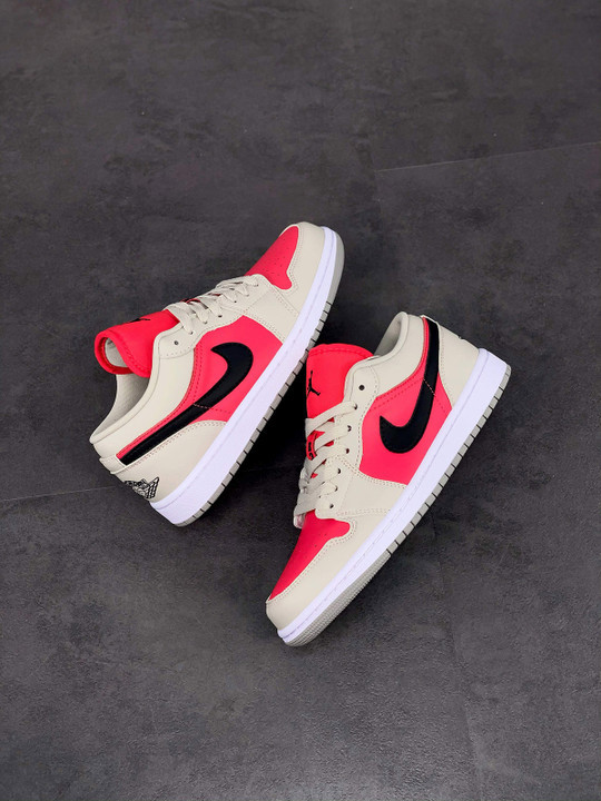 Air jordan 1 low light iron ore/black-siren red
