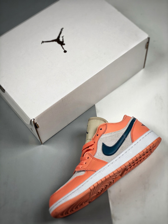 Air jordan 1 low light madder root/dark teal green dc0774-800