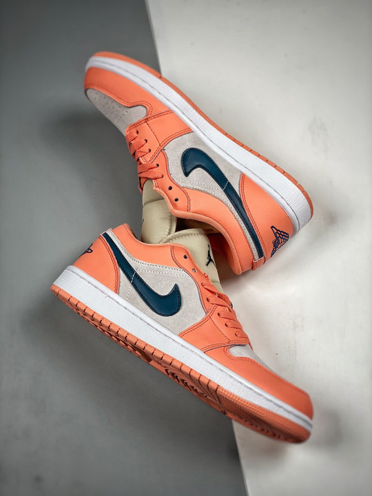 Air jordan 1 low light madder root/dark teal green dc0774-800