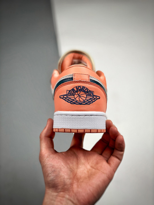 Air jordan 1 low light madder root/dark teal green dc0774-800