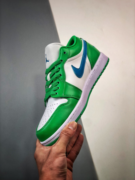 Air jordan 1 low lucky green/aquatone-white dc0774-304