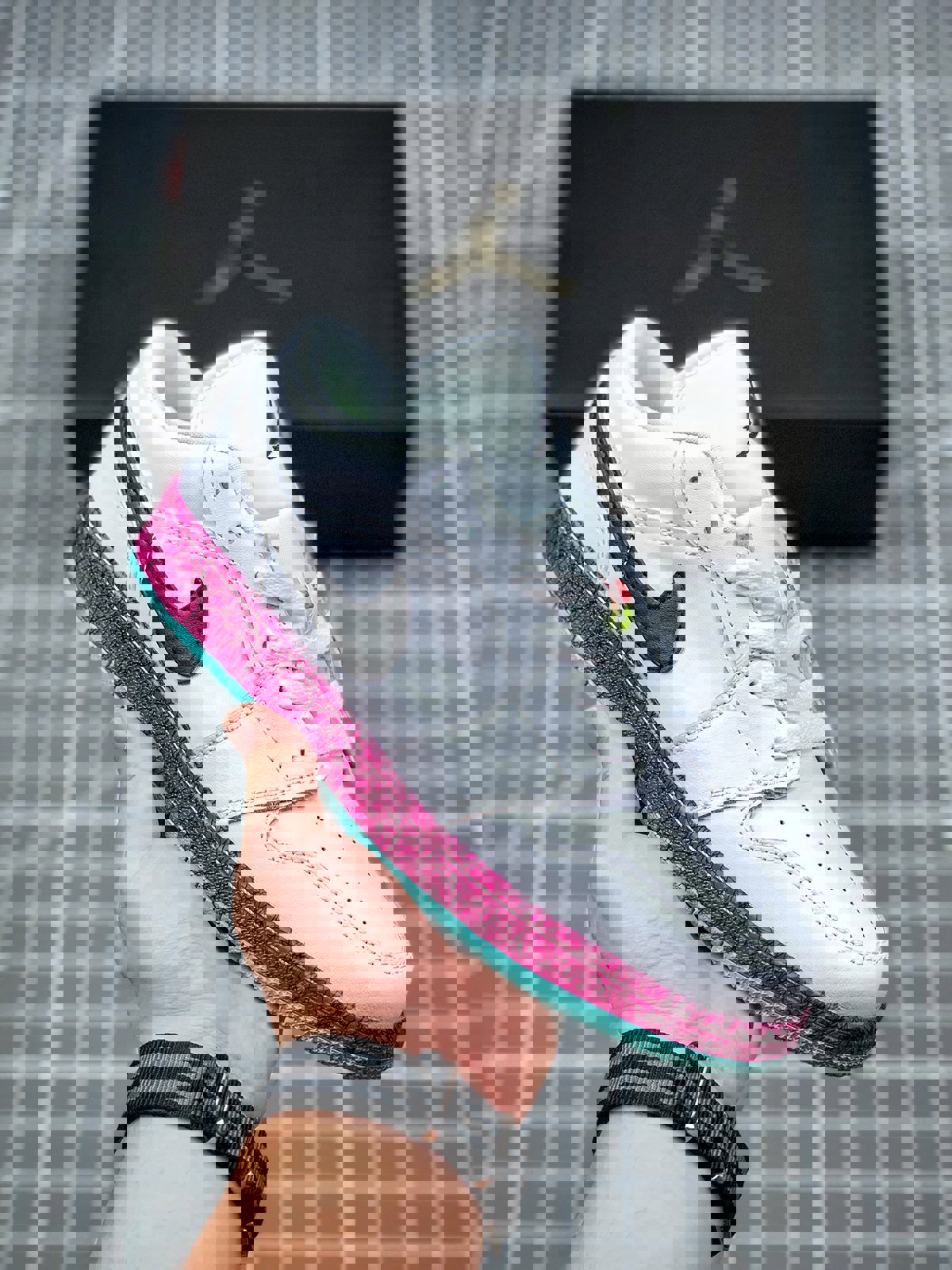 Air jordan 1 low multi-color midsoles white cv9548-100