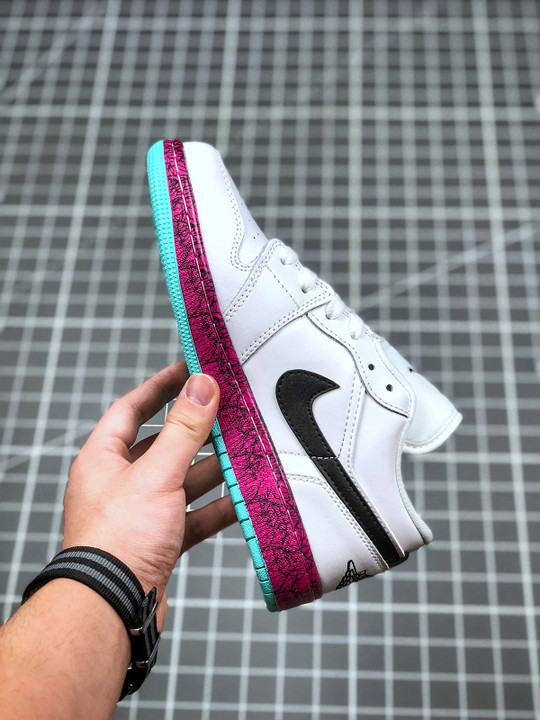 Air jordan 1 low multi-color midsoles white cv9548-100