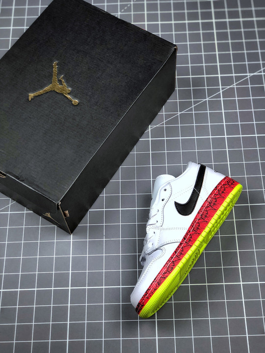 Air jordan 1 low multi-color midsoles white cv9548-100
