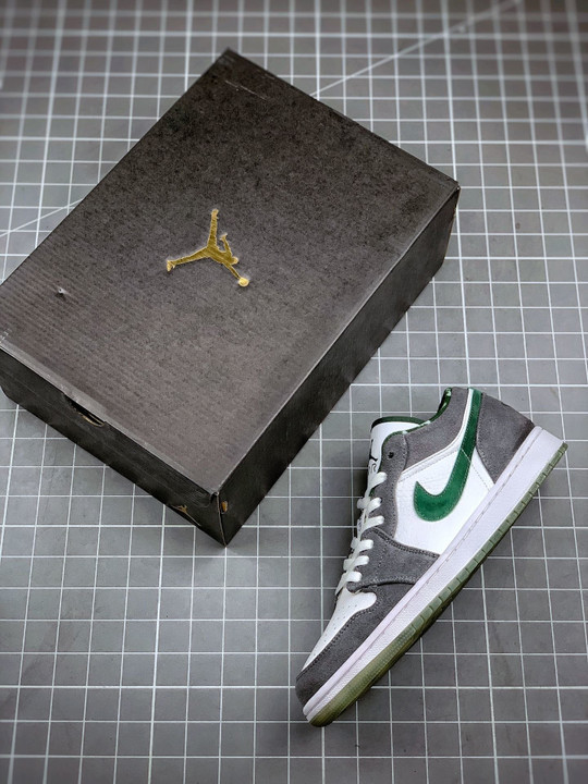 Air jordan 1 low north side white/dark forest-light graphite