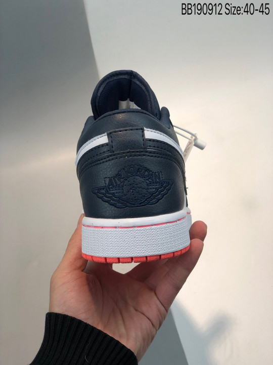 Air jordan 1 low obsidian/ember glow-white