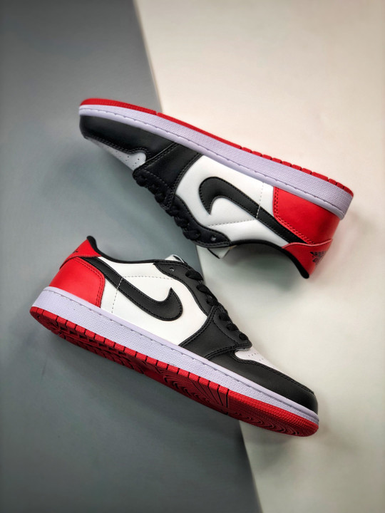 Air jordan 1 low og black toewhite/black-varsity red cz0790-106