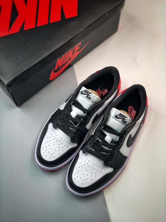Air jordan 1 low og black toewhite/black-varsity red cz0790-106