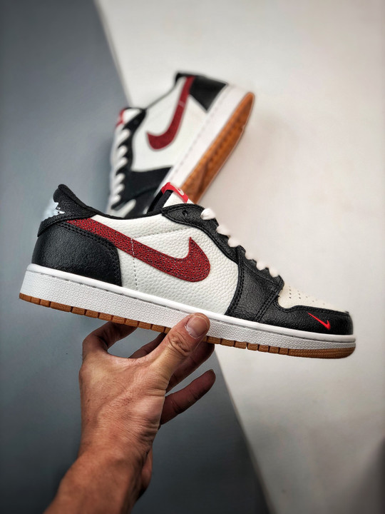 Air jordan 1 low og black white red