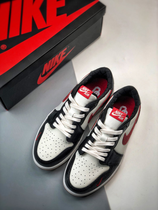 Air jordan 1 low og black white red