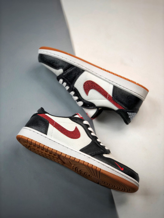 Air jordan 1 low og black white red