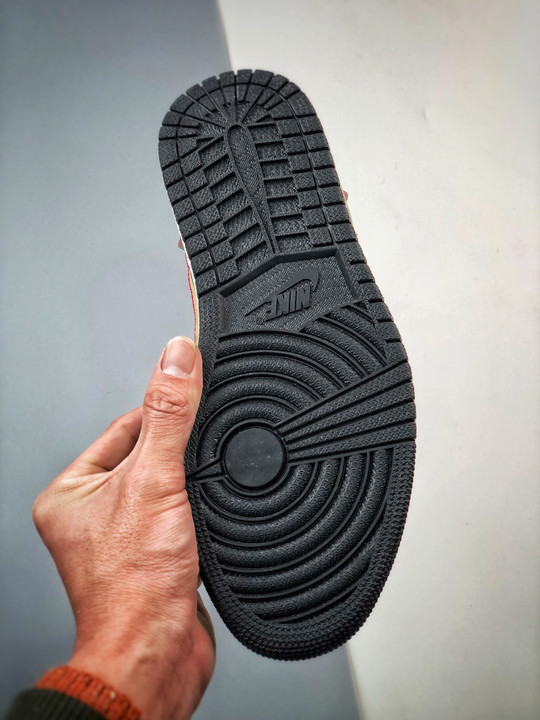 Air jordan 1 low og ex black/dark smoke grey-red