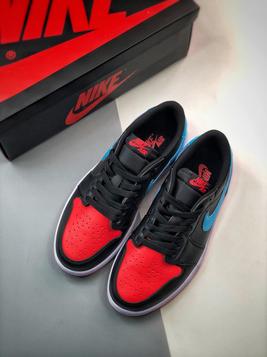 Air jordan 1 low og unc to chicago black blue red cz0775-046