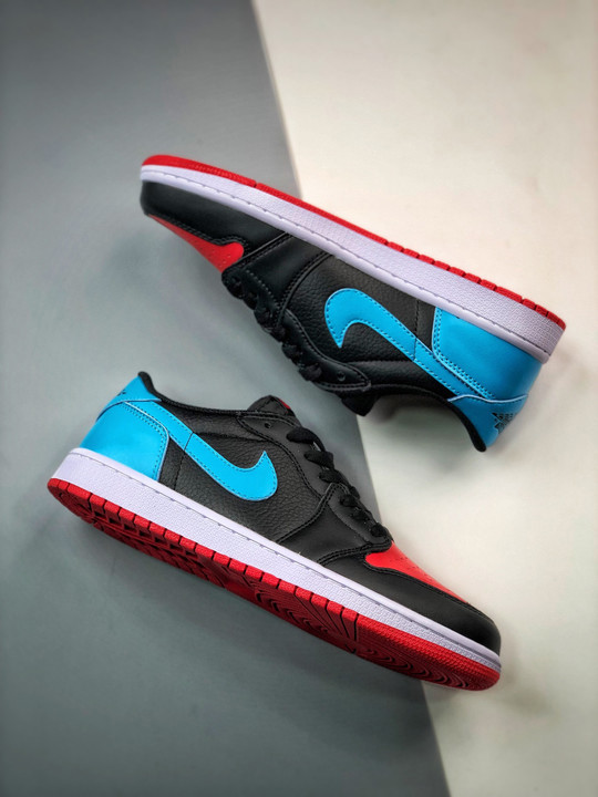 Air jordan 1 low og unc to chicago black blue red cz0775-046