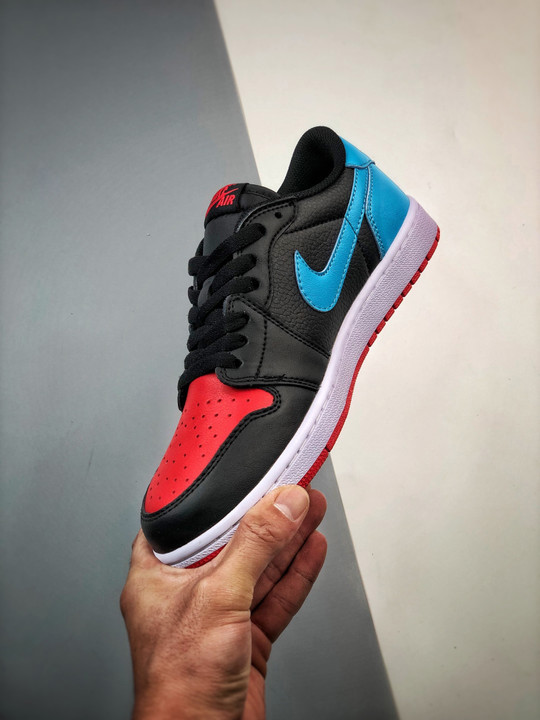 Air jordan 1 low og unc to chicago black blue red cz0775-046