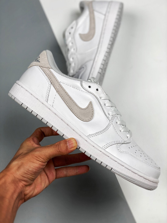 Air jordan 1 low og white/neutral grey cz0775-100