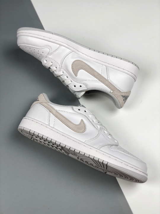 Air jordan 1 low og white/neutral grey cz0775-100